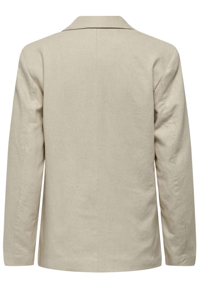 JDYMAYA L/S LINEN BLAZER PNT DIA 15290677 Oatmeal/MELANGE